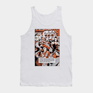 Girls Dancers in The Tavern Buffalo Bill Western Cowboy Retro Comic Tank Top